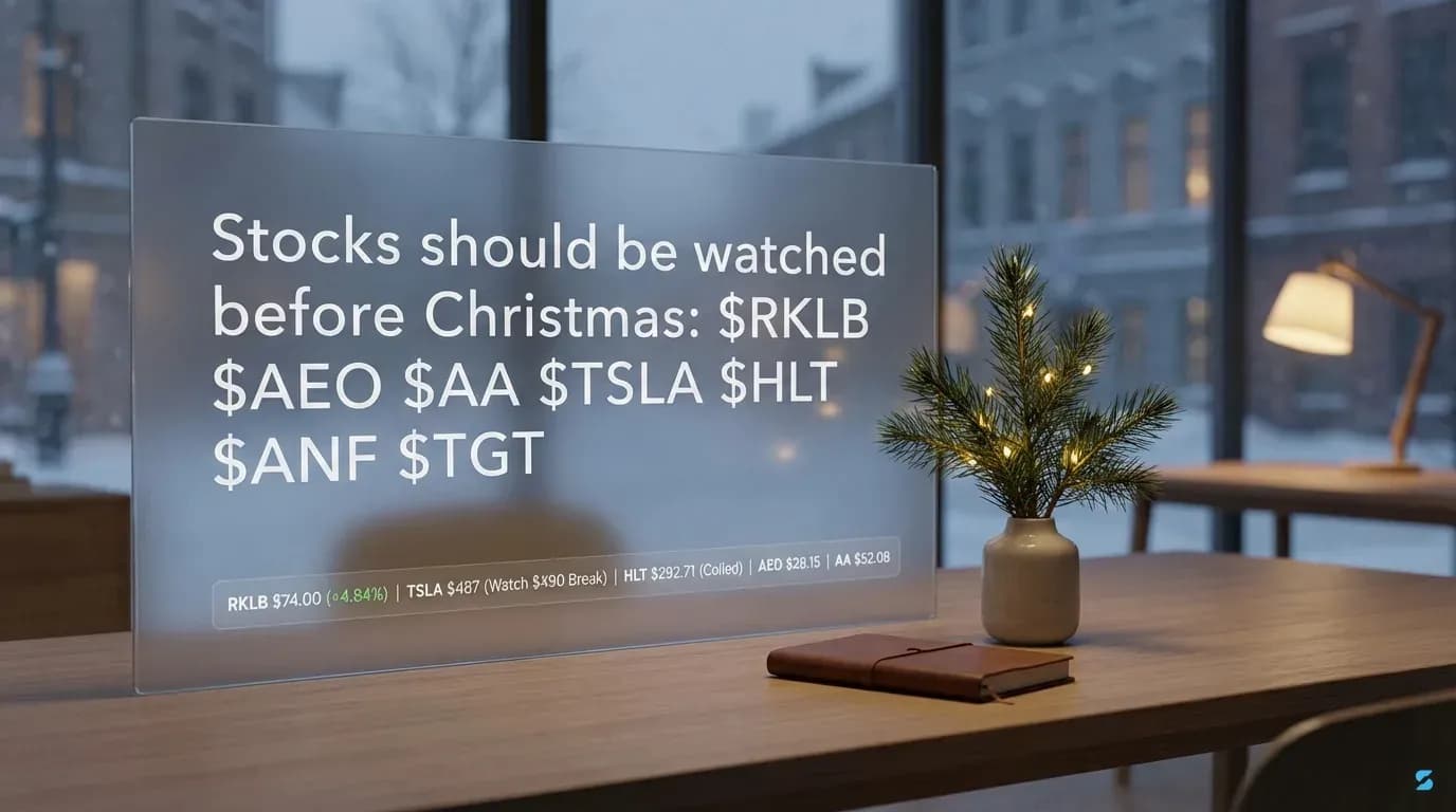 Stocks should be watched before Christmas: $RKLB $AEO $AA $TSLA $HLT $ANF $TGT